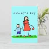 モンマイズボーイ招待状（ブルネットヘア） 招待状 (スタンド正面)