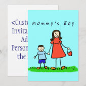 モンマイズボーイ招待状（ブルネットヘア） 招待状 (正面/裏面)