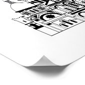 モンマインスパイアルトルのサクレクール ポスター (角)