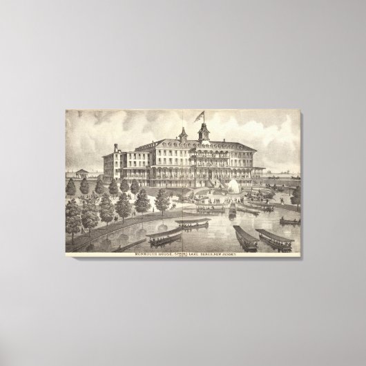 モンマウスハウス、春レイクビーチ、ニュージャージー キャンバスプリント (正面)