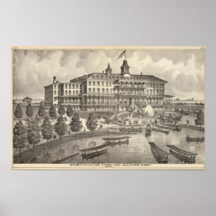 モンマウスハウス、春レイクビーチ、ニュージャージー ポスター