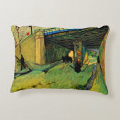 モンマジュールに架かる鉄道橋ビンセント・ヴァン・ゴッホ アクセントクッション (裏面)