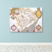 モンマスの国，ヨドックスによって刻まれた キャンバスプリント (インサイチュ (ウッドフロア))