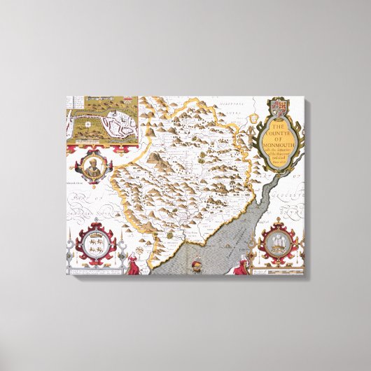 モンマスの国，ヨドックスによって刻まれた キャンバスプリント (正面)
