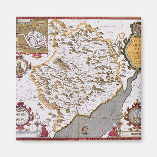 モンマスの国，ヨドックスによって刻まれた マグネット (正面)