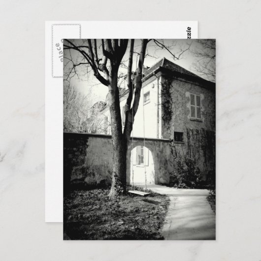 モンマルテの古い家と庭 ポストカード (正面/裏面)