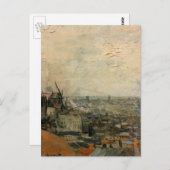 モンマルトルからのパリの眺めバイビンセント・ヴァン・ゴッホ ポストカード (正面/裏面)