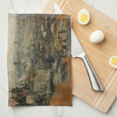モンマルトルからのパリの眺め(Vincent van Gogh) キッチンタオル (四つ折り)