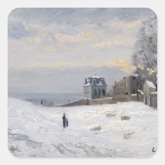 モンマルトルでの雪, 1869 スクエアシール (正面)
