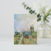 モンマルトルのベジタブルガーデンbyビンセント・ヴァン・ゴッホ ポストカード (スタンド正面)