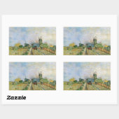 モンマルトルのベジタブルガーデンbyビンセント・ヴァン・ゴッホ 長方形シール (シート)