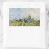 モンマルトルのベジタブルガーデンbyビンセント・ヴァン・ゴッホ 長方形シール (バッグ)