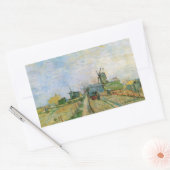 モンマルトルのベジタブルガーデンbyビンセント・ヴァン・ゴッホ 長方形シール (封筒)