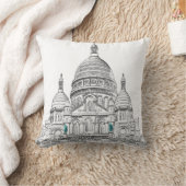モンマルトルの丘のサクレ・クール大聖堂、パリ クッション (ブランケット)