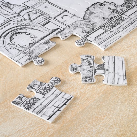 モンマルトルの丘のサクレ・クール大聖堂、パリ ジグソーパズル (側面)