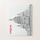 モンマルトルの丘のサクレ・クール大聖堂、パリ ジグソーパズル (縦)