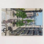 モンマルトルの丘の典型的な階段 – パリ ジグソーパズル (横)