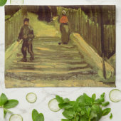 モンマルトルの坂道バイビンセント・ヴァン・ゴッホ キッチンタオル (折り畳み)