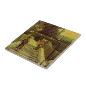 モンマルトルの坂道バイビンセント・ヴァン・ゴッホ タイル (側面)