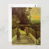モンマルトルの坂道バイビンセント・ヴァン・ゴッホ ポストカード (正面/裏面)