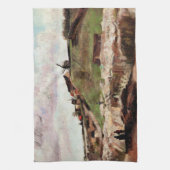 モンマルトルの採石場のある丘 ヴィンセント・ヴァン・ゴッホ キッチンタオル (縦)