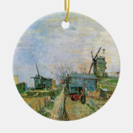 モンマルトルの野菜園（Vincent van Gogh） セラミックオーナメント