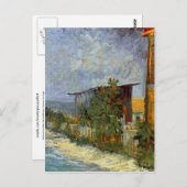 モンマルトルパスウィズサンフラワーズヴァンゴッホファインアート ポストカード (正面/裏面)