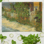 モンマルトルパス&サンフラワーズバイビンセント・ヴァン・ゴッホ キッチンタオル (折り畳み)