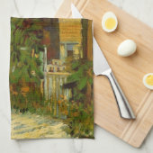 モンマルトルパス&サンフラワーズバイビンセント・ヴァン・ゴッホ キッチンタオル (四つ折り)
