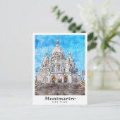 モンマルトルパリフランストラベルウォーター色 ポストカード (スタンド正面)