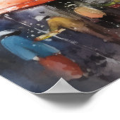 モンマルトルフランスランドスケープアートプリントポスター ポスター (角)