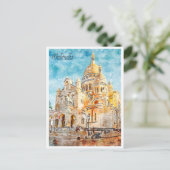 モンマルトルフランスヴィンテージ旅行水の色 ポストカード