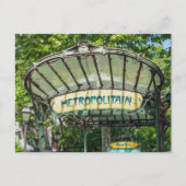 モンマルトル地区のメトロ入口 - パリ ポストカード (正面)