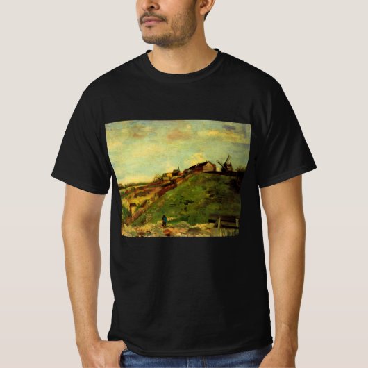 モンマルトル:Quarry, the Mills by Vincent van ゴッホ Tシャツ (正面)
