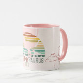 モンミサウルス恐竜のプレゼント誕生日ママディーノ マグカップ (正面右)