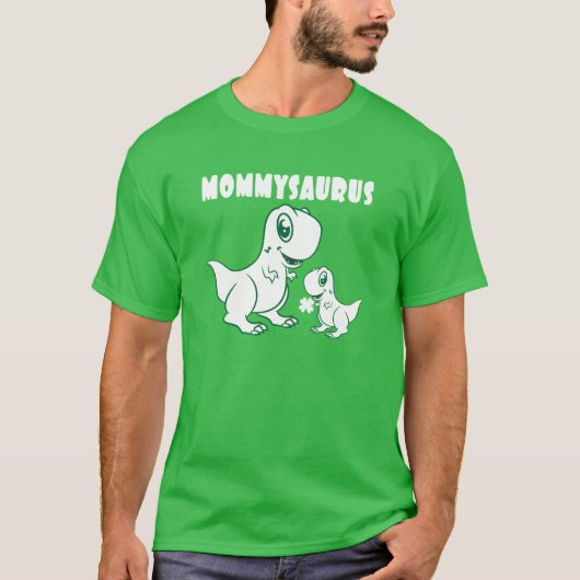 モンミサウルス – St patricks day – 恐竜 – シャムロックT-Sh Tシャツ (正面)