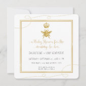 モンメットビー金ゴールドグリッターイエローベビー招待状 招待状 (正面)