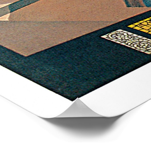 モンレアルイタリアヴィンテージ旅行 ポスター (角)