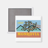 モンロビア州旗 マグネット (正面/裏面)