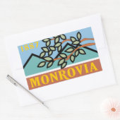 モンロビア州旗 長方形シール (封筒)