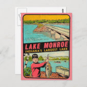 モンローインディアナヴィンテージトラベルハガキ ポストカード (正面/裏面)