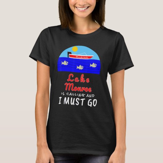 モンローインディアナ湖のお土産 Tシャツ (正面)