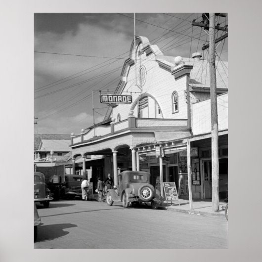 モンローカフェ、鍵西、1930年代 ポスター (正面)