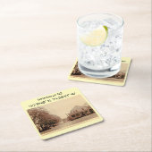 モンヴィルNJマップ座標ヴィンテージスタイル スクエアペーパーコースター (インサイチュ)