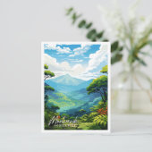 モンヴェルデコスタリカヴィンテージ旅行イラストレーション ポストカード (スタンド正面)