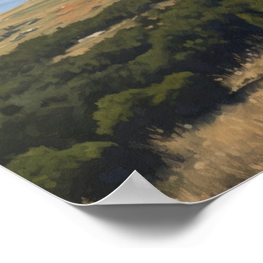 モンヴェントゥーフランスのクカントリーアートプリントポスター ポスター (角)