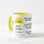 モンヴェントウフランスのクス、ロードマーカー、ロードバイク、クライム マグカップ (正面左)