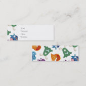 モン熱狂するスターおもしろいカラフルパターン子供へ スキニー名刺 (正面/裏面)