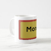 モン道路標識 コーヒーマグカップ (正面左)