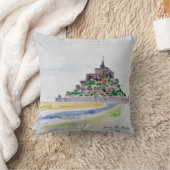 モン・サン・ミシェル、ノルマンディー、フランス クッション (ブランケット)